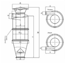 чертеж циклона ЦОЛ в Когалыме