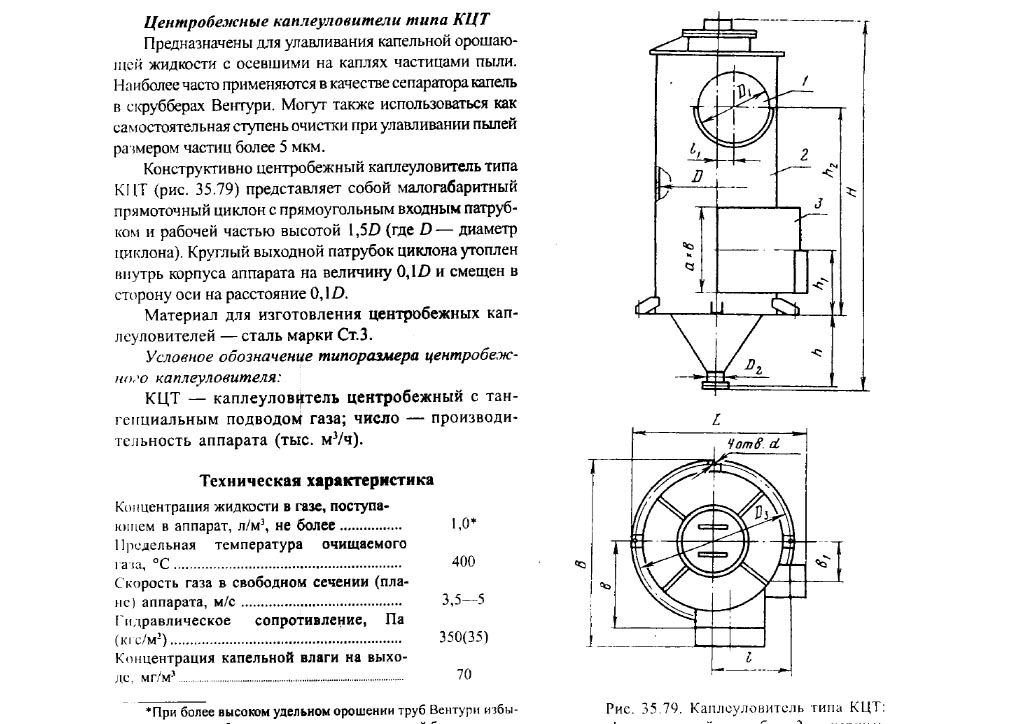 Чертеж каплеуловителя КЦТ в Когалыме